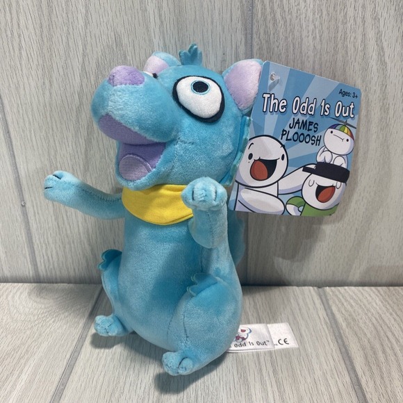 The Odd 1s Out James Ploosh Stuffed Animal Blue Dog With Tag - Picture 1 of 4